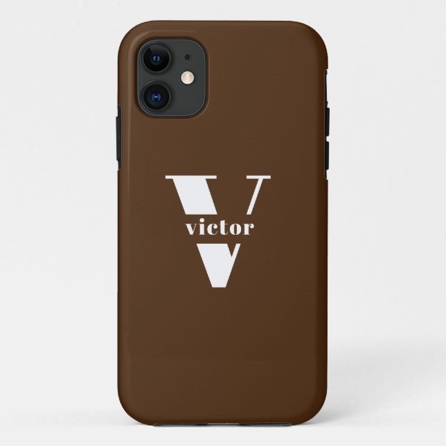 Monogram Name Intital changeable personalize Case-Mate iPhone Case (Back)