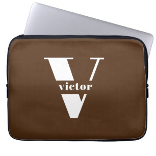 Monogram Name Intital changeable personalize Laptop Sleeve