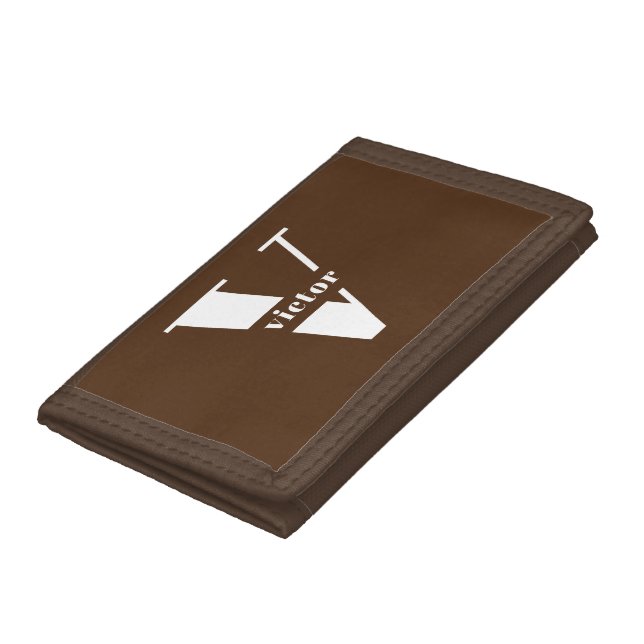 Monogram Name Intital changeable personalize Trifold Wallet (Bottom)