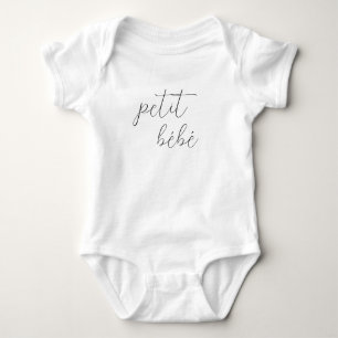 Monogram Name Little Baby Petit Bébé Text Bodysuit