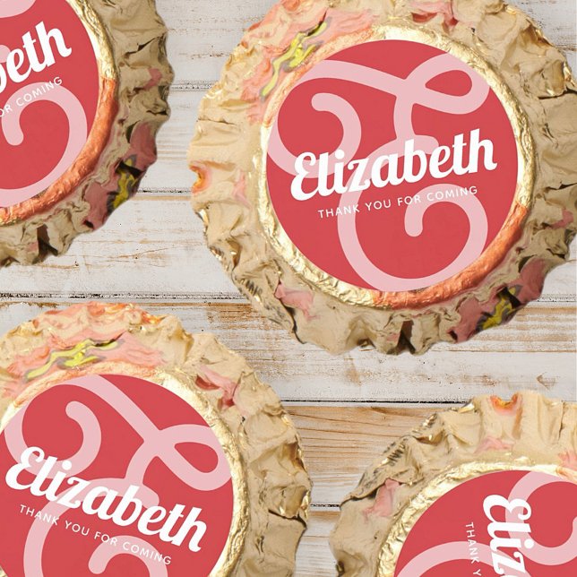 Monogram Name Modern Elegant Chic Thank You Reese's Peanut Butter Cups (Creator Uploaded)