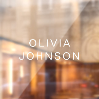 Monogram Name | Modern Minimalist Window Cling