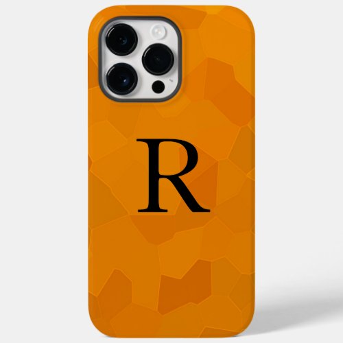 Monogram Name Orange Yellow Egg Color Abstract Case_Mate iPhone 14 Pro Max Case