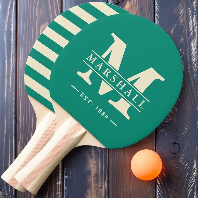 Monogram & Name Overlay Polo Aqua Beach Breeze Ping Pong Paddle (Creator Uploaded)