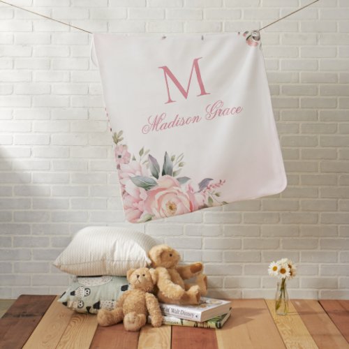 Monogram Name Personalized Custom Baby Blanket