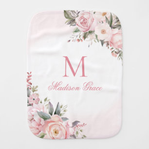 Monogram Name Personalized Custom Baby Burp Cloth