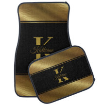 monogram name personalized custom Set of Car Mats