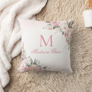 Monogram Name Personalized Custom Throw Pillow