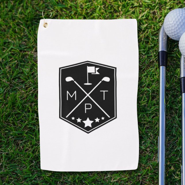 Monogram Name Personalized Golf Towel (Creator Uploaded)