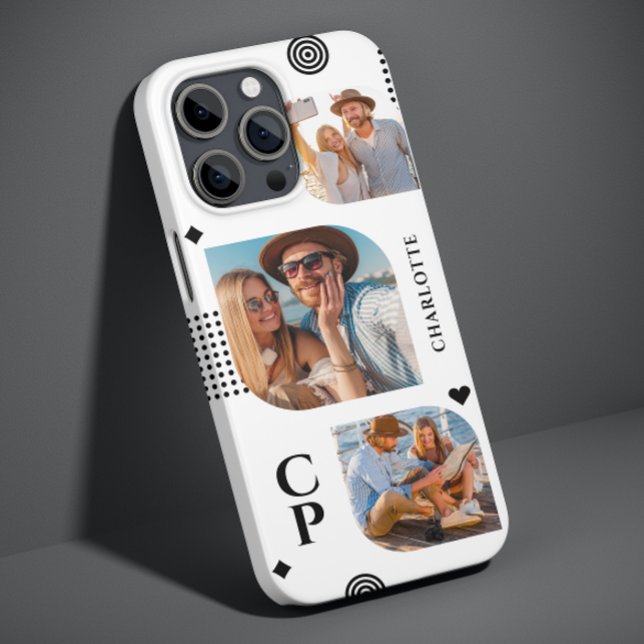 Monogram Name Photo Collage Case-Mate iPhone Case (Creator Uploaded)