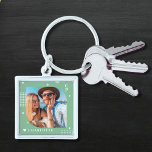 Monogram Name Photo Trendy Simple Modern Keychain<br><div class="desc">Monogram Name Photo Trendy Simple Modern Keychain features one of your favorite photos with your personalized name and monogram in elegant white script on a green background. Personalize by editing the text in the text boxes provided. Perfect for birthday, Christmas, Mother's Day, Father's Day, sister, cousins, best friends and more....</div>