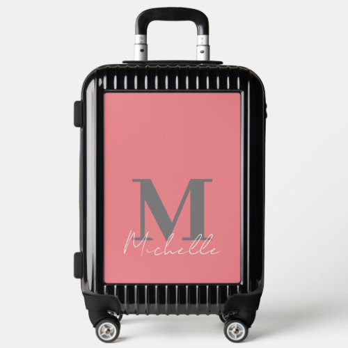 Monogram Name Script Custom Personalized Luggage