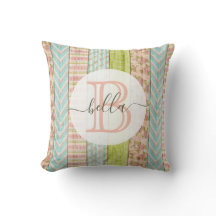 Monogram Name Shabby Roses on Rustic Wood Cottage