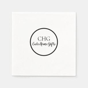Monogram Name Shop Business Napkins