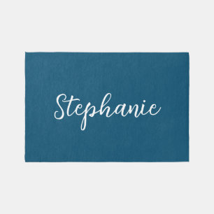 Monogram Name Simple Minimalistic  Rug