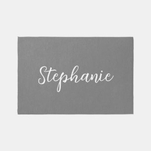 Monogram Name Simple Minimalistic Rug