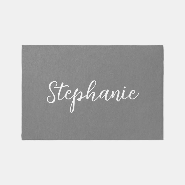Monogram Name Simple Minimalistic  Rug (Front)