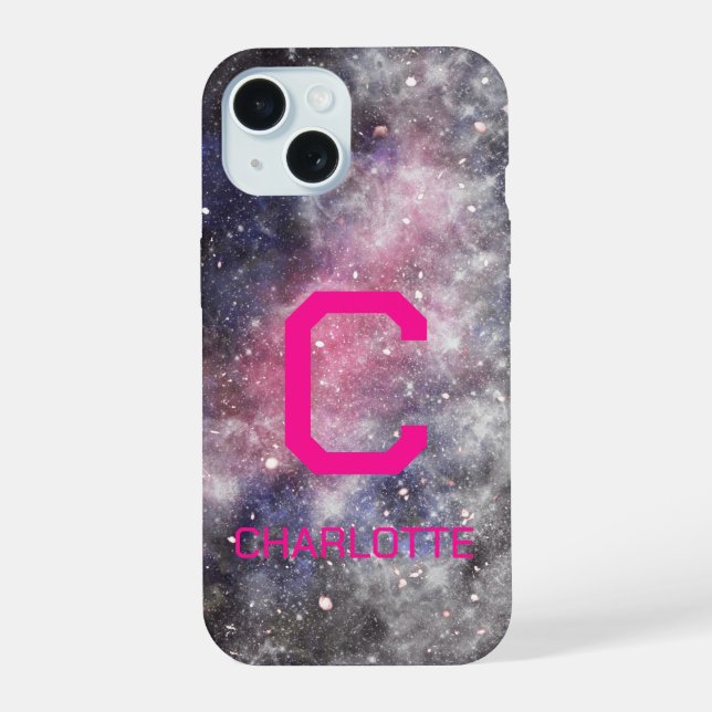 Monogram Name Space  Iphone Case (Back)