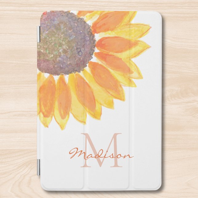 Monogram Name Sunflower  iPad Mini Cover (Creator Uploaded)