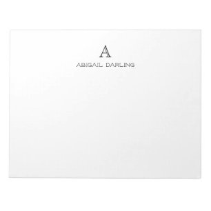 Monogram Name Traditional  Notepad