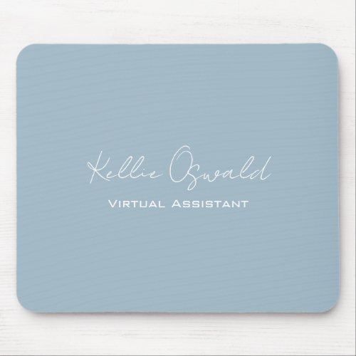Monogram Name Virtual Assistant White Light Blue M Mouse Pad