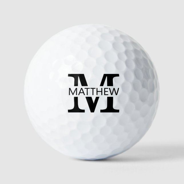 Monogram Name with Initial Golf Balls (Front)