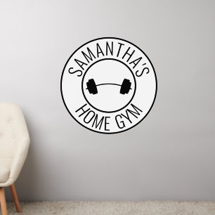 Monogram name Workout Decal home Gym