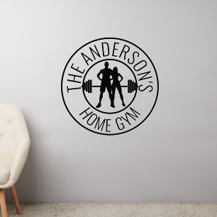 Monogram name Workout Decal home Gym
