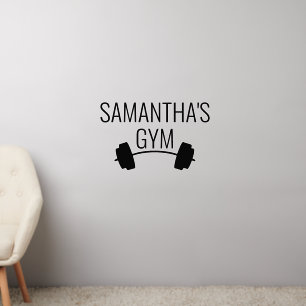 Monogram name Workout Decal Saying Gym Yoga