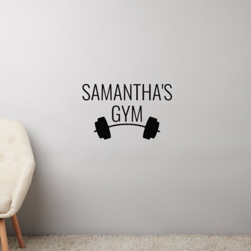 Monogram name Workout Decal Saying Gym Yoga 