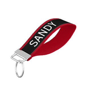 Monogram name wrist keychain