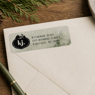 Monogram Nature Stamp | Custom Address Label
