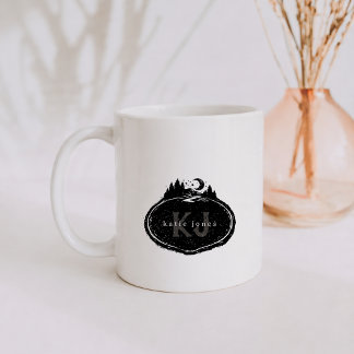 Monogram Nature Stamp | Custom Name Coffee Mug
