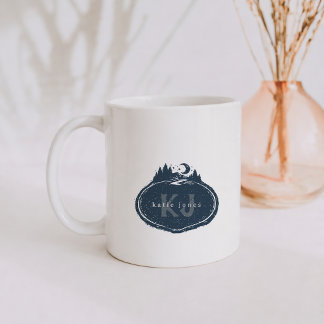 Monogram Nature Stamp | Custom Name Coffee Mug