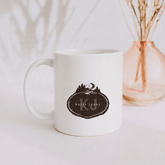 Monogram Nature Stamp | Custom Name Coffee Mug