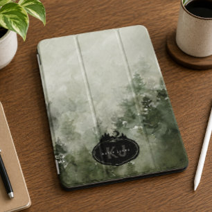 Monogram Nature Stamp   Custom Name iPad Mini Cover