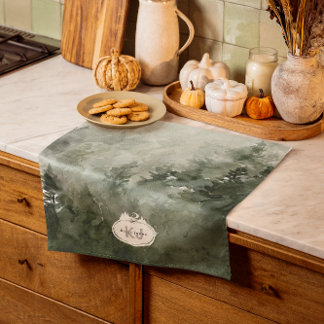 Monogram Nature Stamp | Custom Name Kitchen Towel