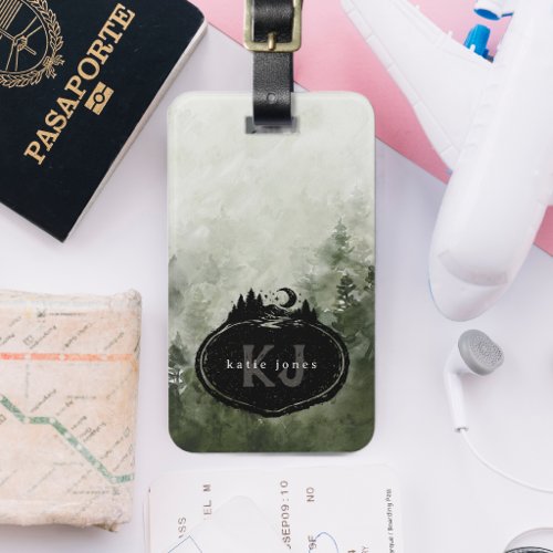 Monogram Nature Stamp | Custom Name Luggage Tag