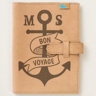 Monogram. Nautical. Anchor. Bon Voyage. Journal