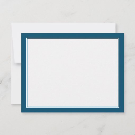 Monogram Navy Blue Masculine Men's Stationery Note Card | Zazzle