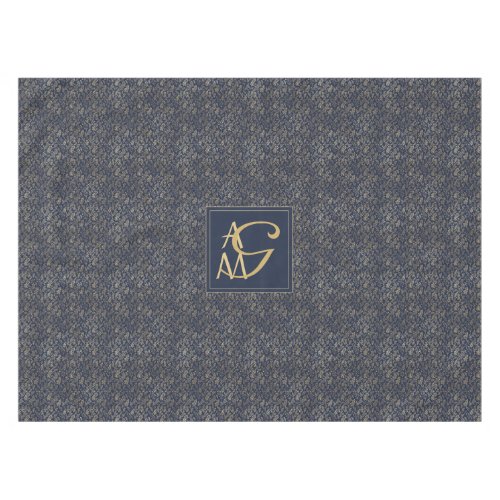 Monogram Navy Gold Leaf Newlyweds Home Decor Gift