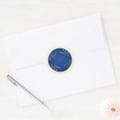 Monogram Navy, Ivory, Red, Silver Floral Sticker (Envelope)