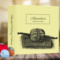 Monogram Needlework Pattern Organizer 3 Ring Binder