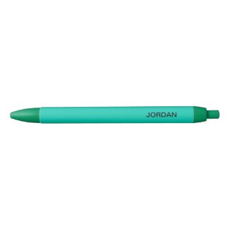Monogram Neon Teal Pen