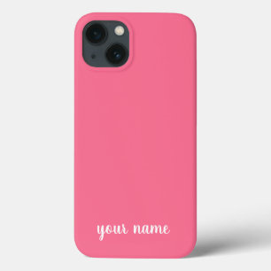 monogram neutral minimalist pink iPhone 13 case
