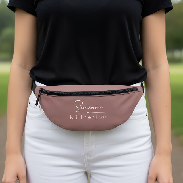 Monogram Neutral Modern Minimalist Elegant Fanny Pack (personalized fanny pack)