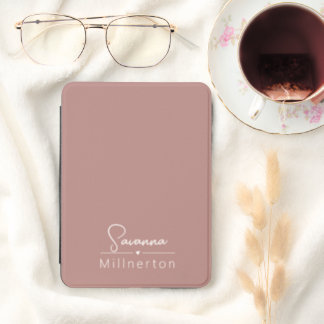 Monogram Neutral Modern Minimalist Elegant Kindle Cover