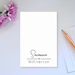 Monogram Neutral Modern Minimalist Elegant Post-it Notes