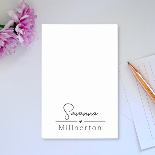 Monogram Neutral Modern Minimalist Elegant Post_it Notes