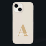 Monogram Neutral Modern Minimalist Stylish Case-Mate iPhone 14 Case<br><div class="desc">Simple stylish custom monogram design neutral phone case</div>